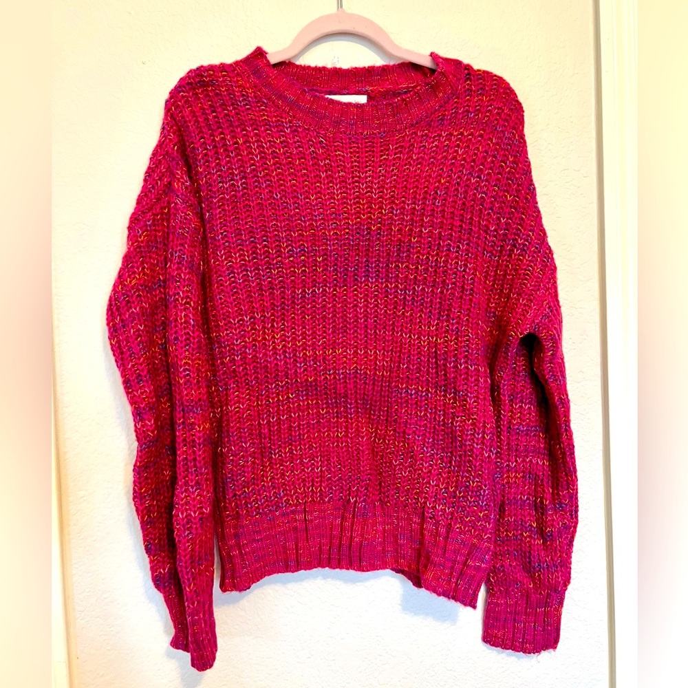 Band of Gypsies Soft Pink Woven Sweater